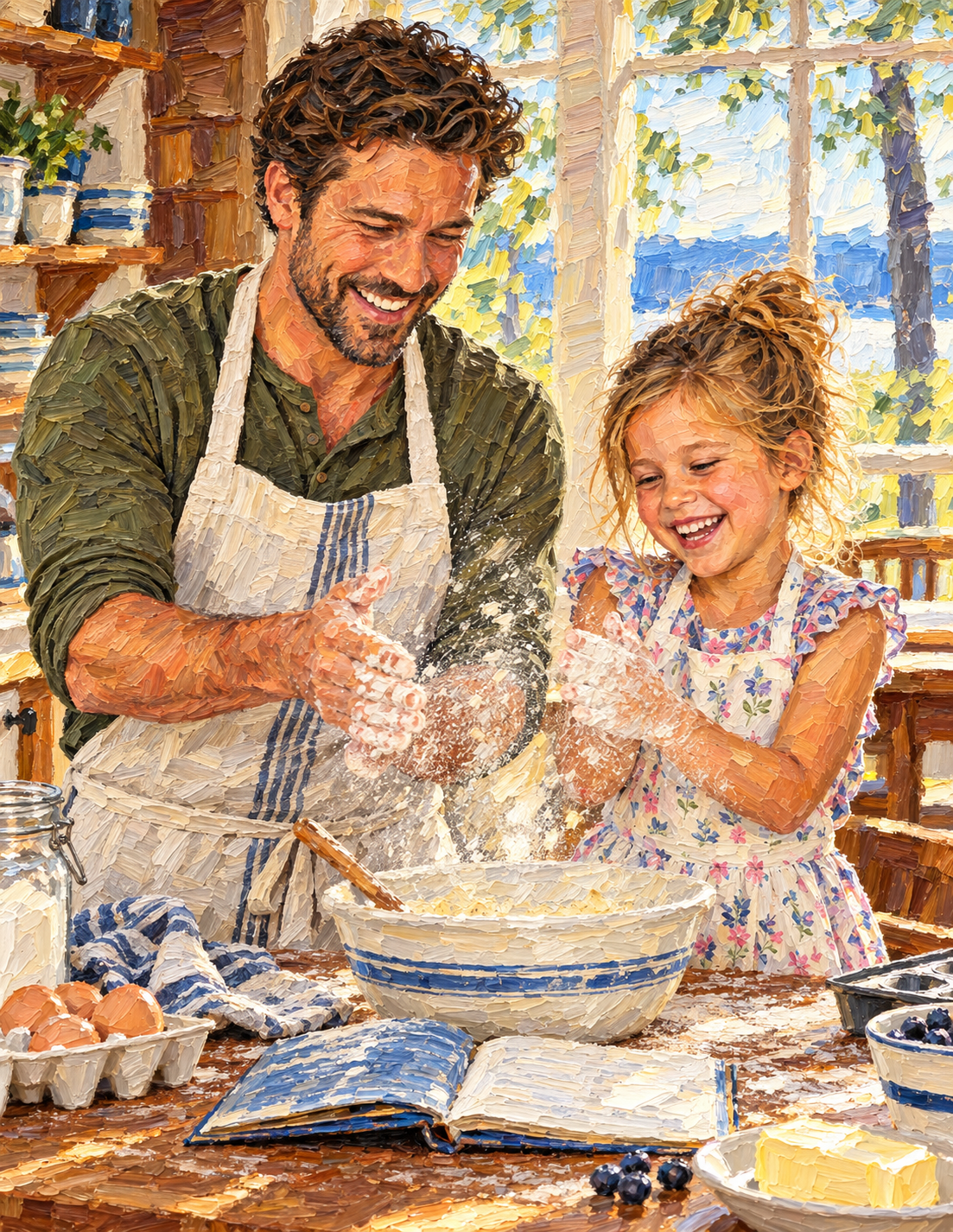 Oil Painting of the fictional Lake Summer, page 11